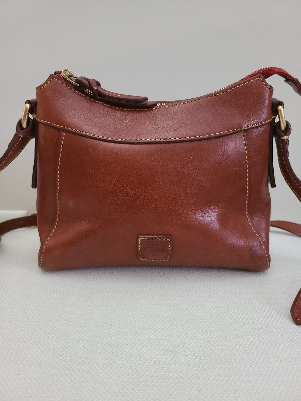Dooney & Bourke Florentine Leather Small Cassidy Crossbody In Chestnut Brown
